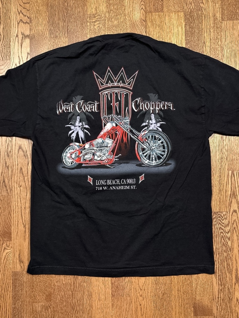 Vintage Y2K West Coast Choppers Jesse Who James CFL Long Beach T Shirt Mens XL
